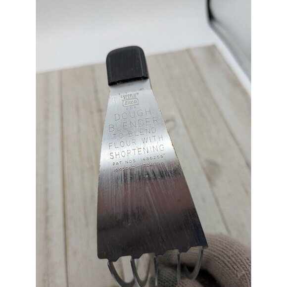 Vintage EKCO Dough Pastry Blender #1 Black Handle Chromium Plated - Picture 3 of 5